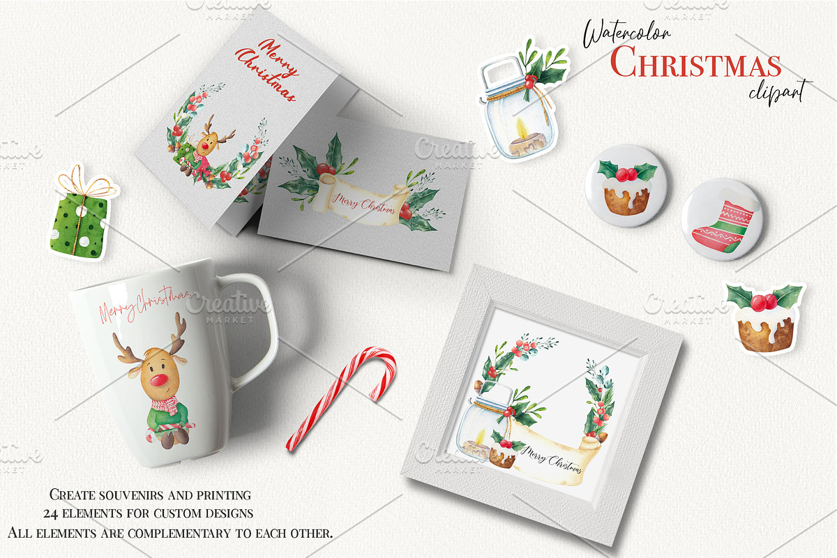 Watercolor  Christmas Collection, a Graphic by NinaBrai (Photo 4 of 6)