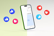 Facebook Post Mockup, an iPhone Mockup by TandemStock (Thumbnail 3 of 4)