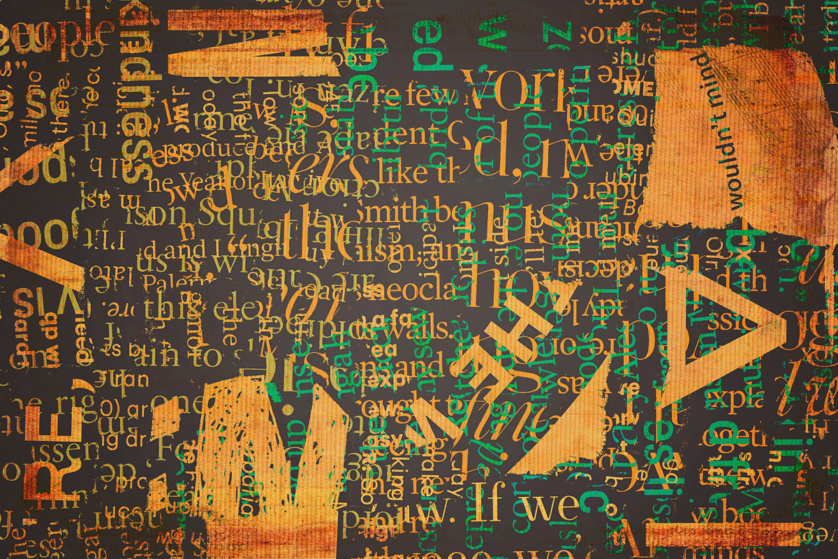 Text Collage Photoshop Brushes, a Brush Add-On by Heather Green Designs (Photo 11 of 12)