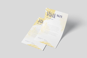 US Legal Size Paper Mockups