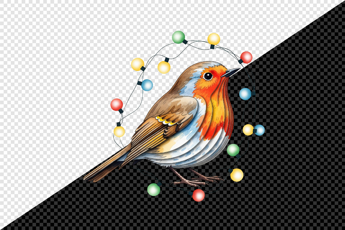 Christmas Robin Bird PNG Clipart, an Illustration by Creative Art (Photo 7 of 10)