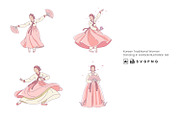 Korean Woman Dancing Illustration, a Person Illustration by Stock Shape (Thumbnail 1 of 4)