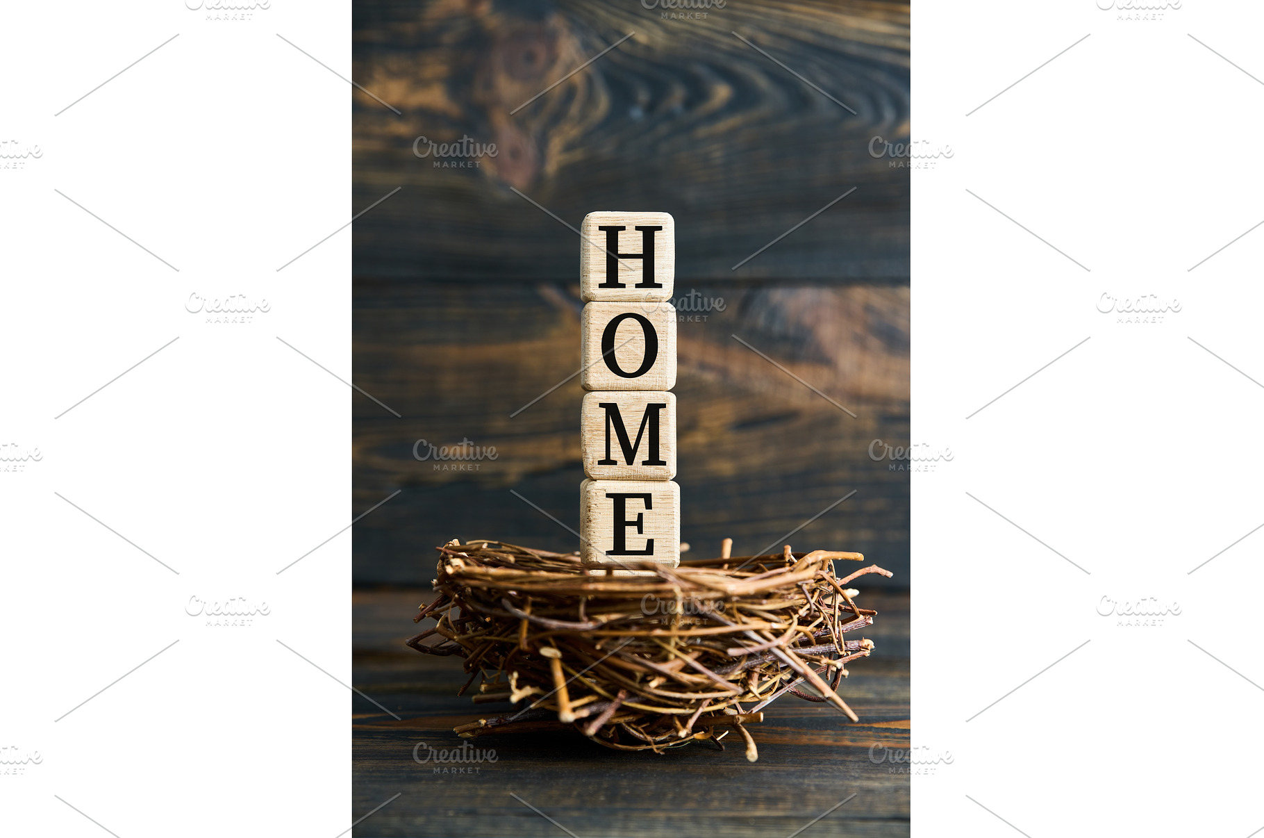 The word HOME on wooden cubes inside, a Business Photo by Gladkov photography