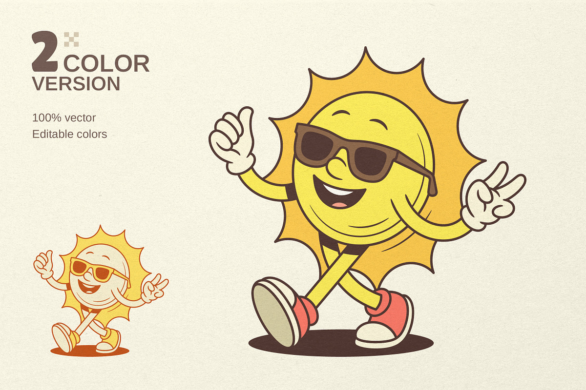 Funny Sun Character, a Seasonal Illustration by Vasya Kobelev (Photo 7 of 8)