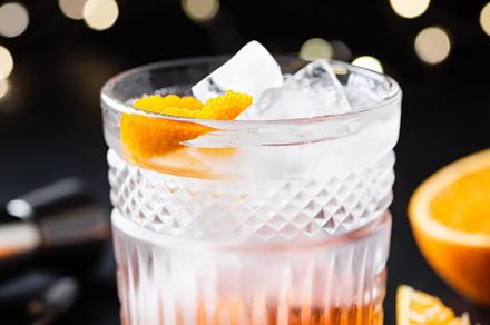Orange Alcohol cocktail with ice, a Food & Drink Photo by The baking man