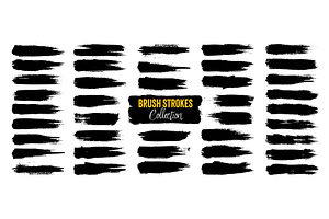 Grunge brush strokes, lines, ink
