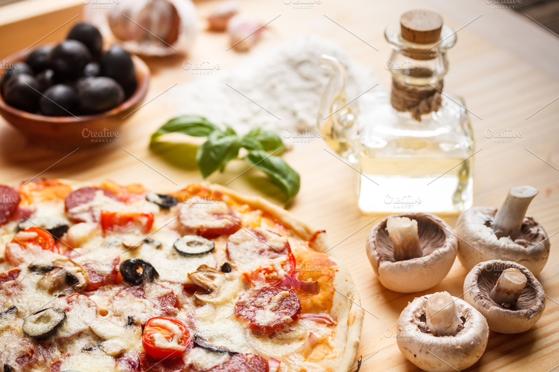 Delicious Pizza Featuring Pizza Wood And Italian