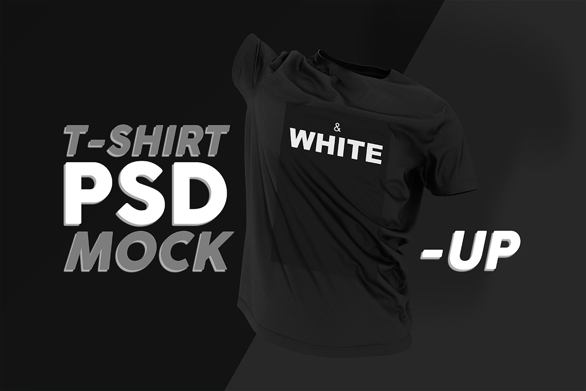 T-Shirt and Tank Top PSD Mockup Set, an Advertising Mockup by Sinlatown (Photo 6 of 7)
