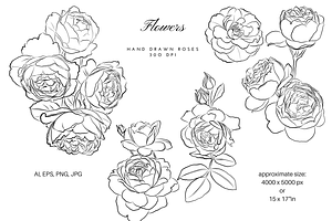 Outlined Flowers