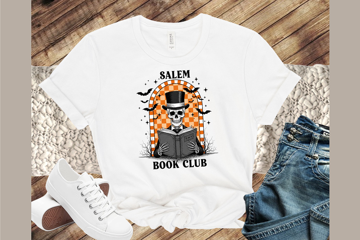 Salem Book Club Retro Halloween PNG, an Illustration by Sublimation Artist (Photo 5 of 9)