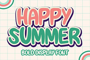 Happy Summer font, a Font by Fourteen Letter (Thumbnail 1 of 7)