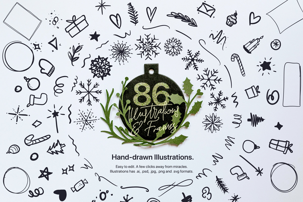 Merry Christmas Pack! with Surprises, a Decorative Illustration by Yasir Ekinci (Photo 3 of 12)