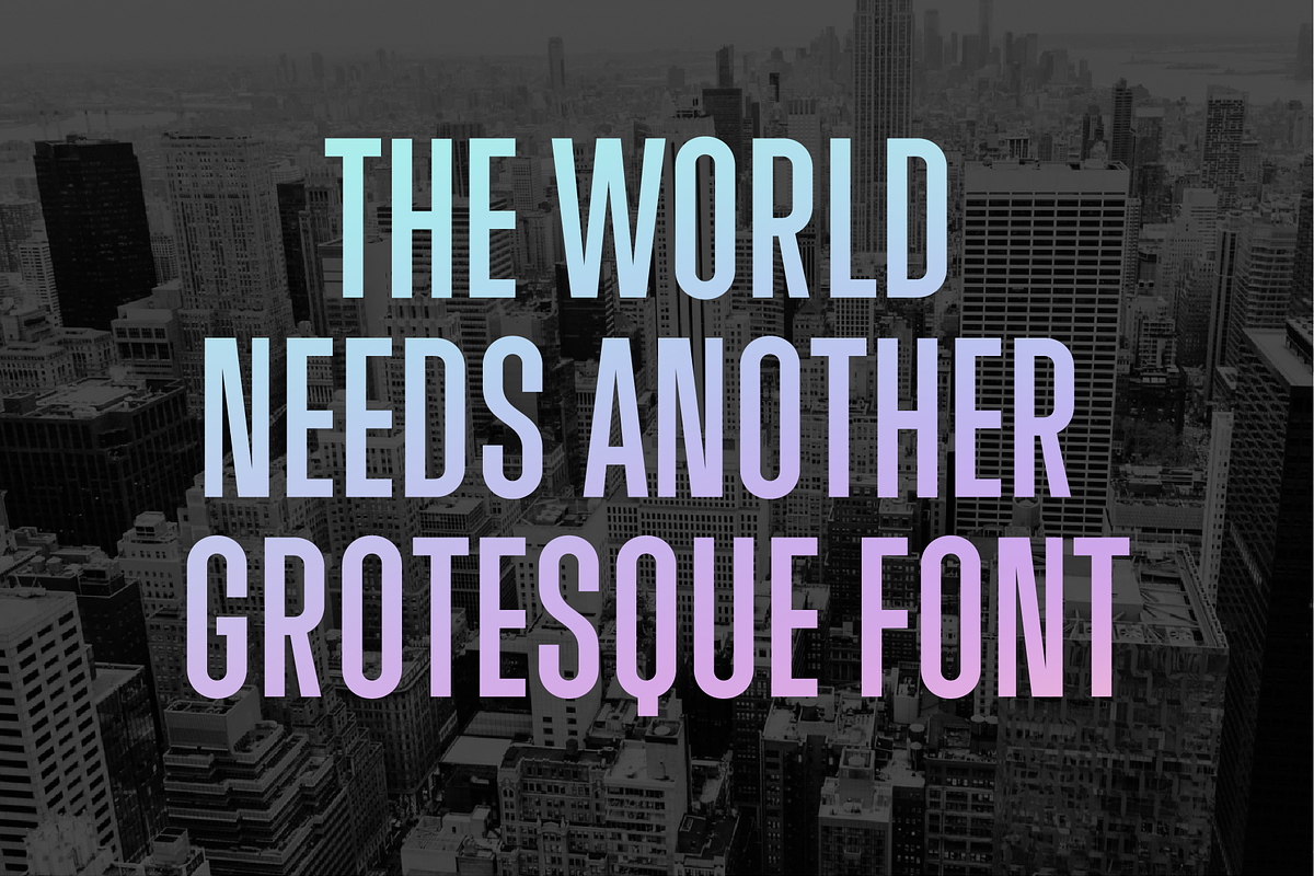 Grotesque is a sans-serif font preview 5