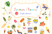 Summer Charms. Whimsical graphic, an Object Graphic by ma_i_vi (Thumbnail 3 of 9)