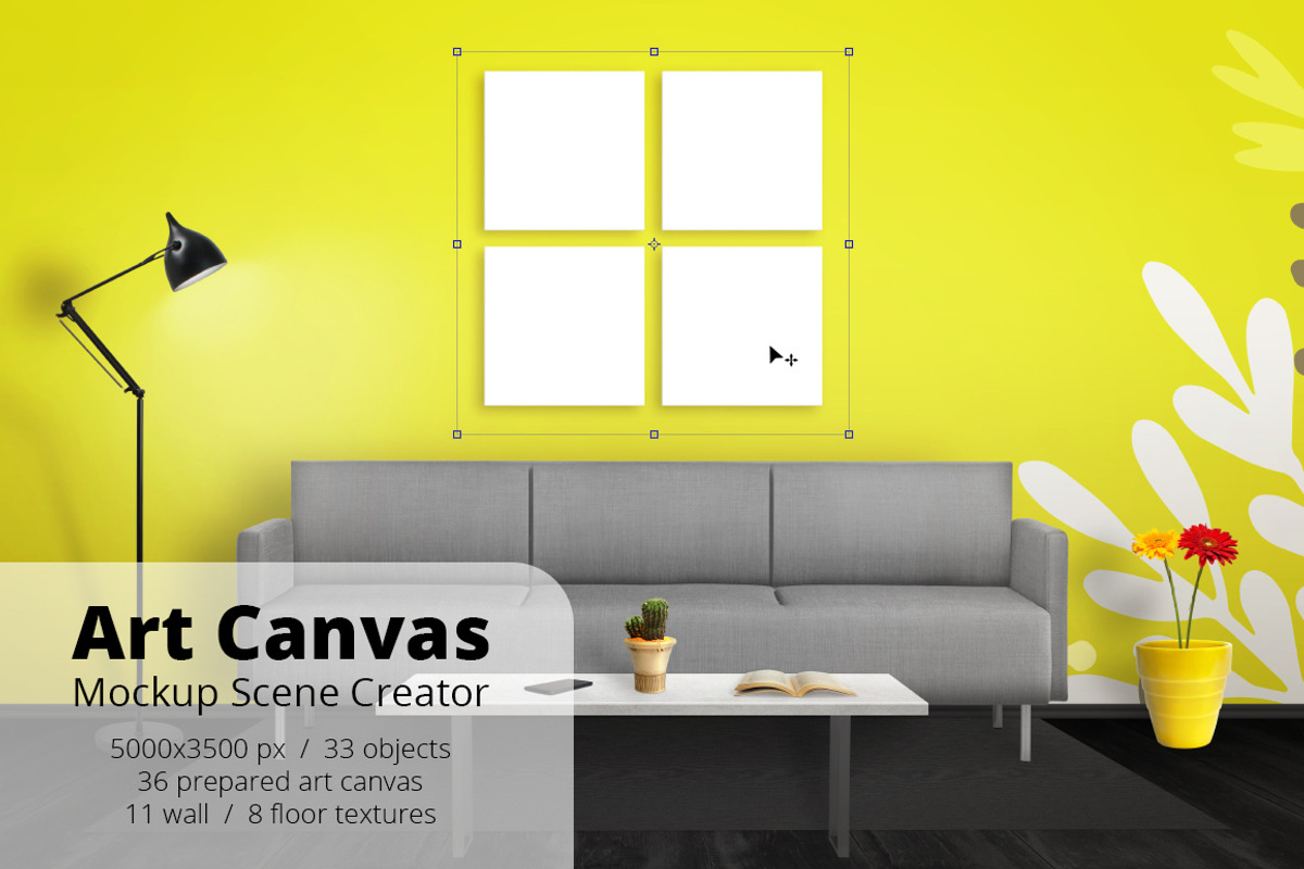 Art Canvas Mockup Scene Creator, a Product Mockup by RSplaneta (Photo 1 of 4)
