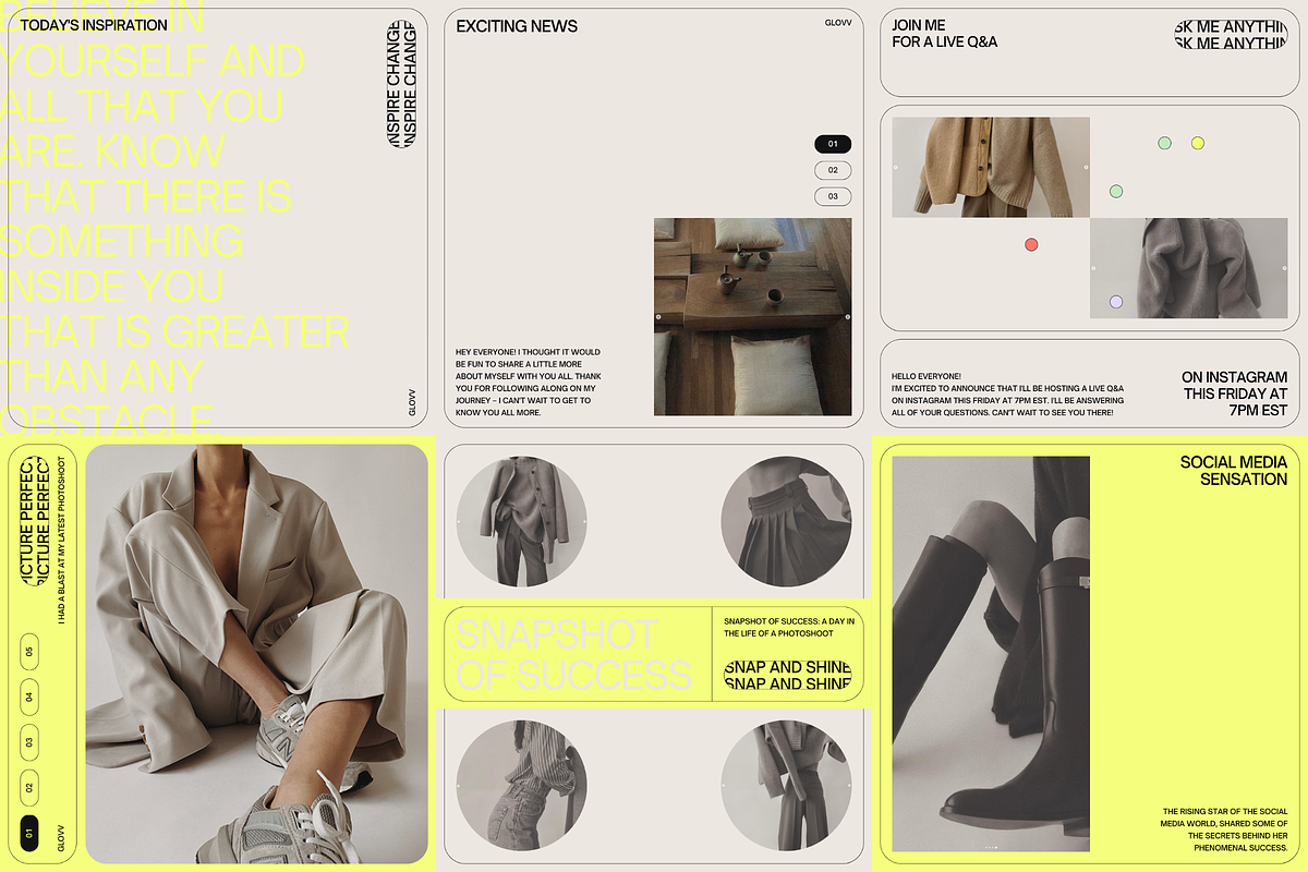 GLOVV | Instagram Kit | Canva, a Social Media Template by Blue Kite Creative (Photo 3 of 11)