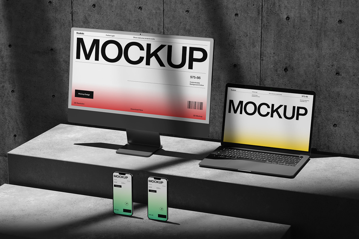 10 PSD Dark Multi Device Mockup Set, a Mac Mockup by East Gallery (Photo 10 of 10)