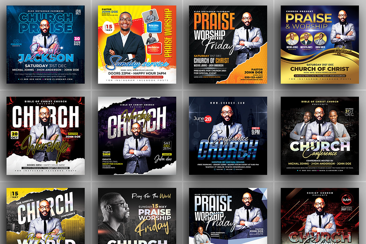 70+ Church Flyers Bundle, a Flyer Template by AfzaalGraphics (Photo 6 of 8)