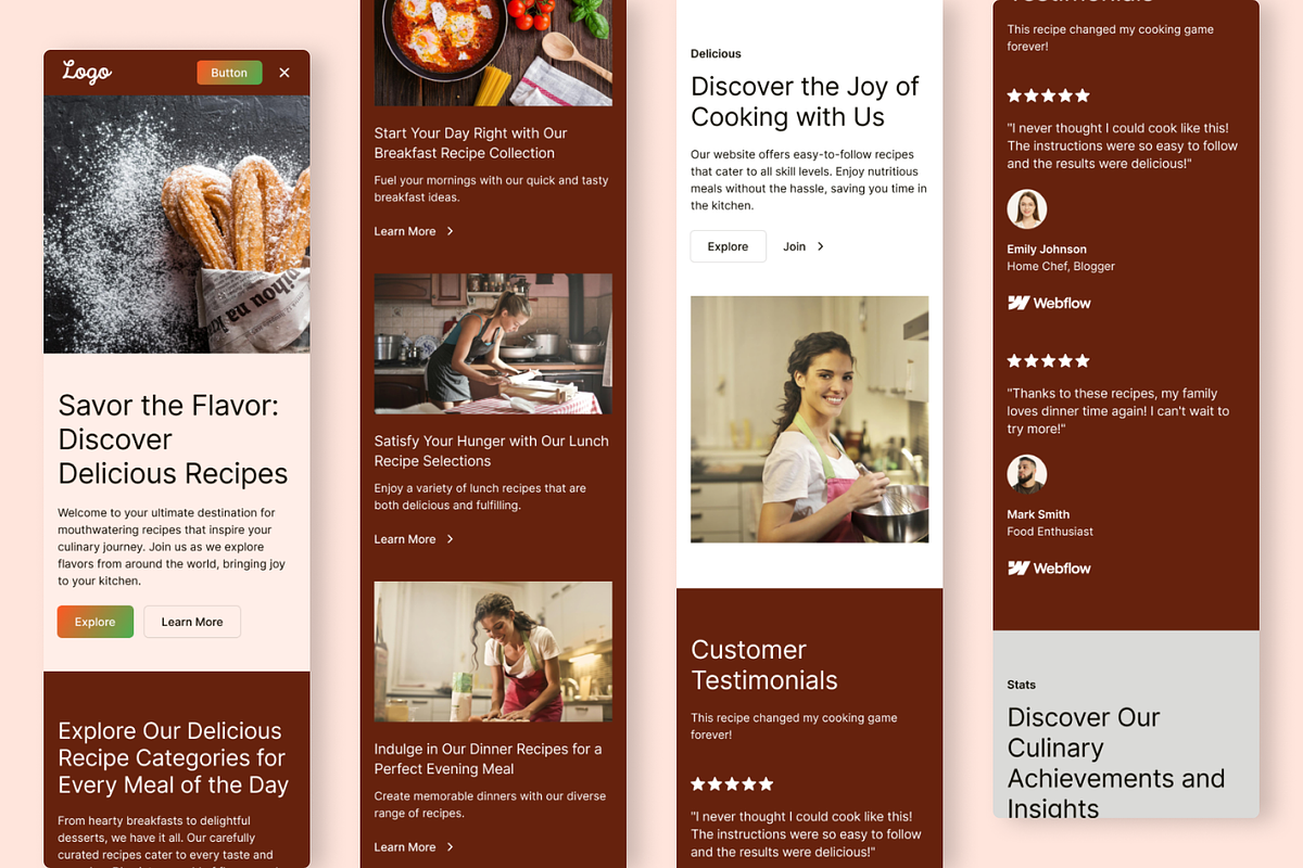 Recipe - Landing Page Template preview 2