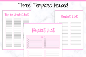 Bucket List Printable - Minimalist