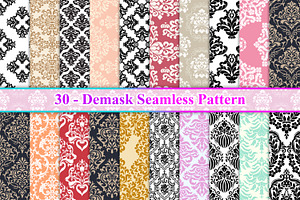 Damask Seamless Pattern, a Pattern Graphic by Digital Studio