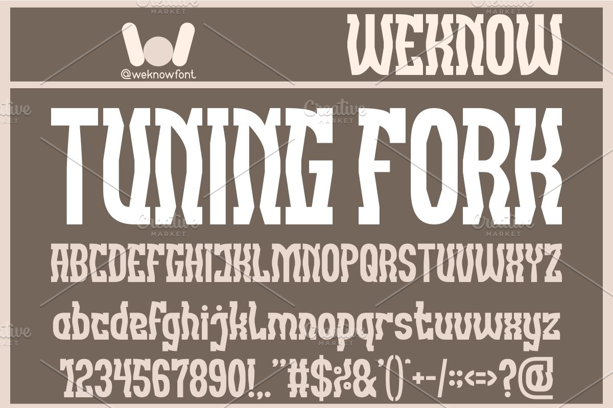 Tuning Fork font, a Font by weknow (Photo 1 of 8)