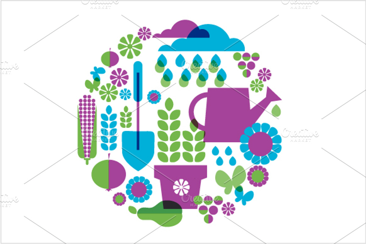 Garden vector backgrounds