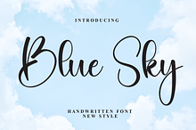 Blue Sky | Script Font