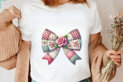 Patchwork Valentine's Day Bow, an Illustration by DreamArtGraphic (Thumbnail 3 of 5)
