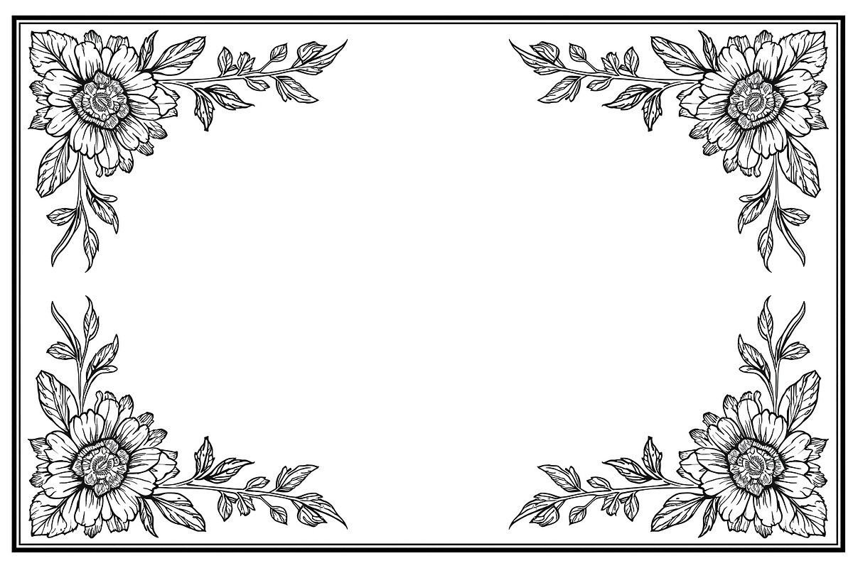 Ornate Floral Vector Frames, an Illustration by musafir_fashion (Photo 7 of 9)