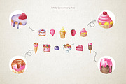 Watercolor pastry for bakery, a Food Illustration by CreativeByLu (Thumbnail 4 of 12)