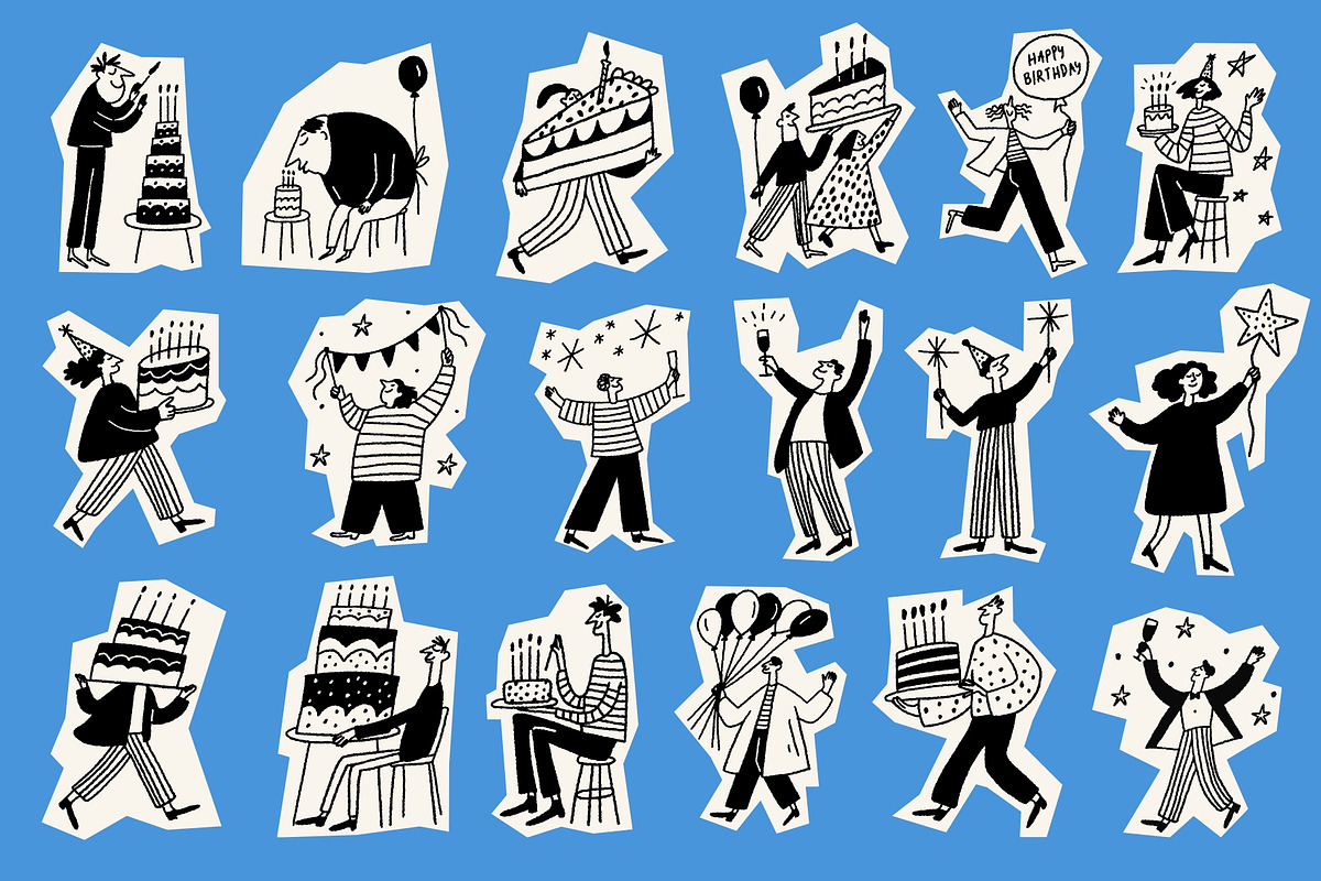 It’s Birthday: Festive Characters, a Person Illustration by Veyla (Photo 8 of 12)