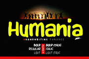 Humania - Handwriting Typeface, a Handwritten Font by HIRO.std (Thumbnail 1 of 11)