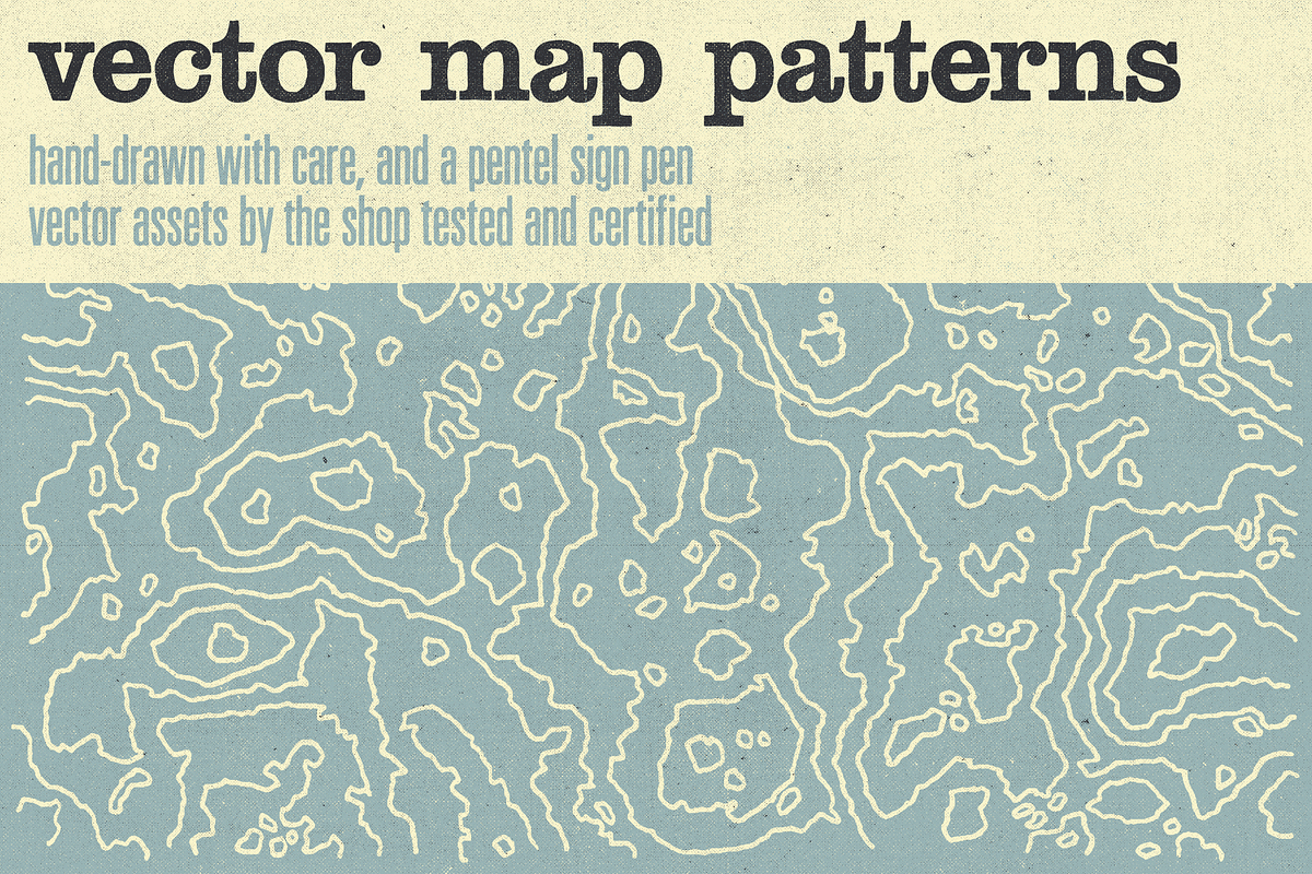 The Shop | Hand-drawn vector map patterns