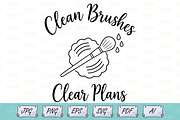 Makeup Brush Cleaning Quote Line Art, an Object Illustration by Ghagra (Thumbnail 1 of 7)