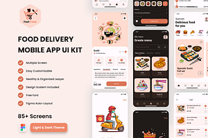 Food Delivery Mobile UI Kit, a Templates & Theme by Ace UI/UX