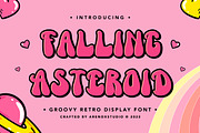 FallingAsteroid - Retro Display Font, a Symbol Font by AQR Studio (Thumbnail 1 of 9)