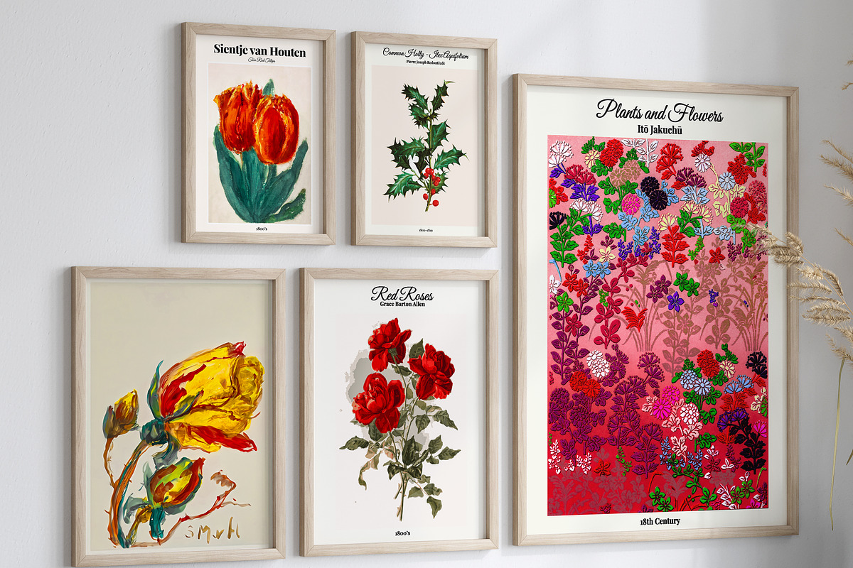 Vintage Floral Oil Painting Poster, a Background Graphic by RevintageStudio (Photo 17 of 17)
