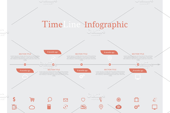 Timeline Infographic with Diagram preview 3
