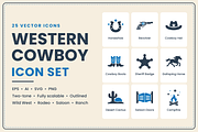 Western Cowboy Icon Set, a Duotone Icon by Symbolic Language (Thumbnail 1 of 4)