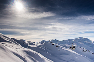 Winter landscape on a sunny day featuring sankt anton, adventure, and alpine