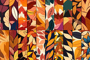 20 Seamless Autumn Leaves Patterns, a Pattern Graphic by Nordic Design (Thumbnail 4 of 9)