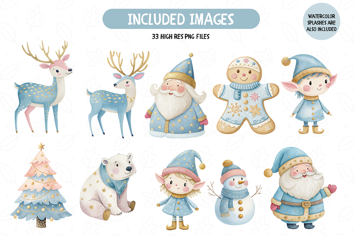 Pastel Winter Magic Clipart Set, an Illustration by TatiMockup (Photo 2 of 5)