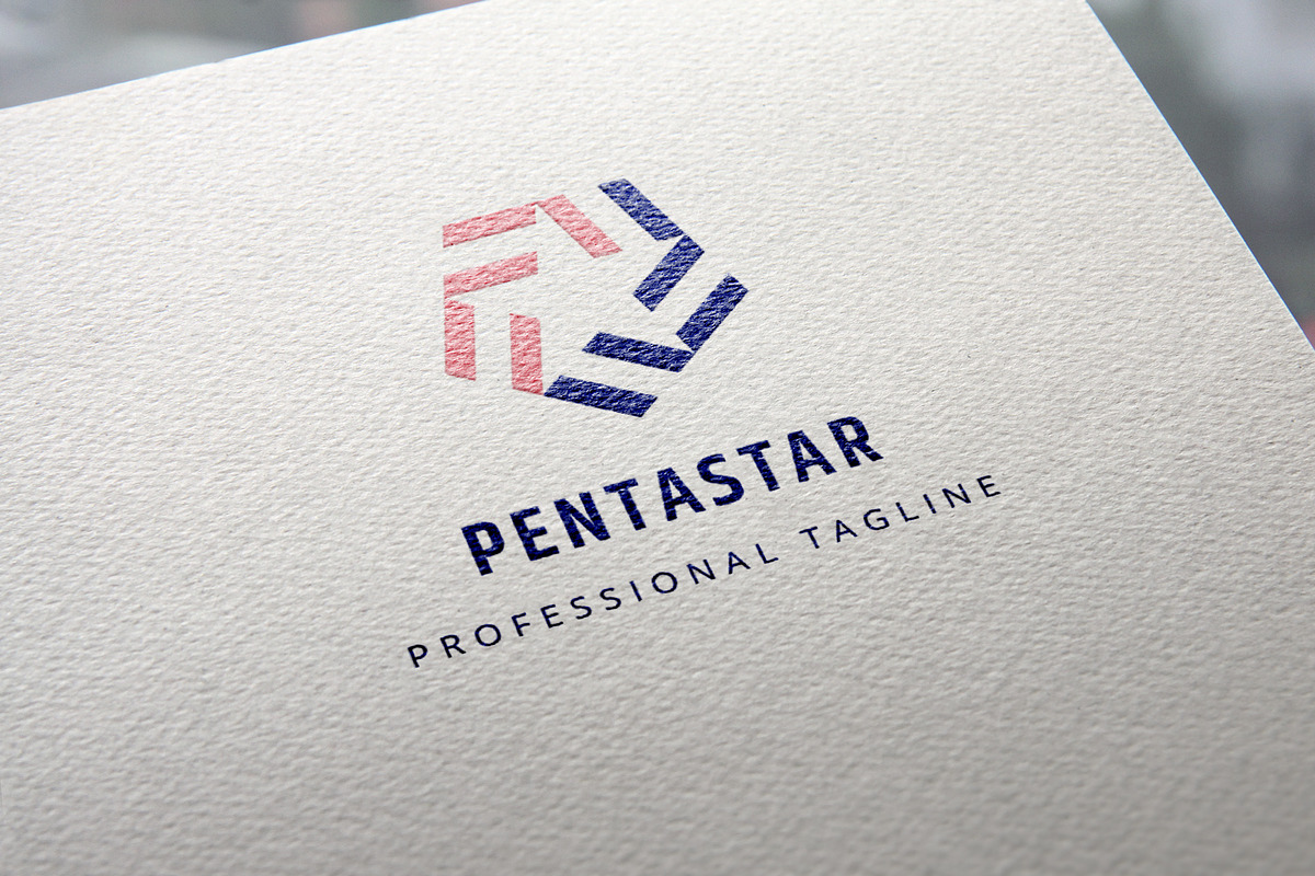 Pentagon Star Logo Template, a Branding & Logo Template by Izalsye (Photo 3 of 5)