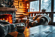 Cozy Cabin Winter | Stock Photo, a Holiday Photo by Aura Canyon HQ (Thumbnail 1 of 7)