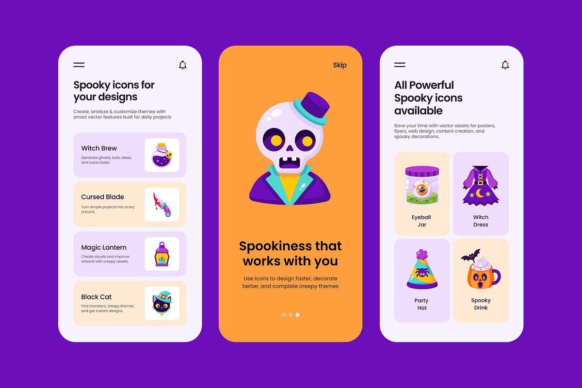 110 Halloween Flat Bundle Icons, an Emoji Icon by Prosymbols (Photo 7 of 11)
