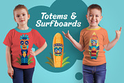 Tropical Set - Totems & Surfboards, an Object Illustration by Lettering_Logo (Thumbnail 7 of 8)