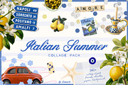 Italian Summer Collage Pack, an Object Graphic by lerinartstudio (Thumbnail 1 of 10)