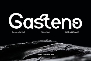 Gasteno - Experimental Unique Font, a Sans Serif Font by QR Design Studio