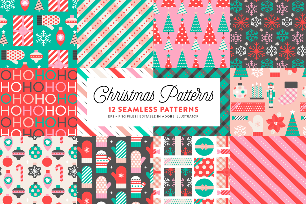 Christmas Shapes & Patterns, an Illustration by jillian.adriana (Photo 2 of 2)